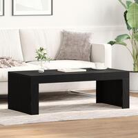 Sofabord Sort Egetræ 102x50x35 cm Konstrueret Træ