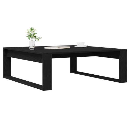 Kaffebord Sort Eg 100x100x35 cm Konstrueret Træ