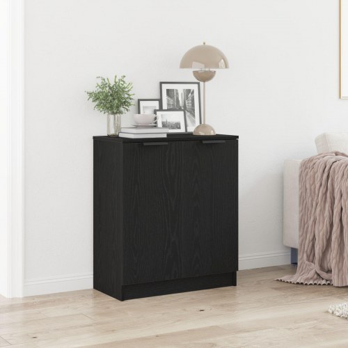 Skab Sort Eg 60x30x70 cm Konstrueret Træ