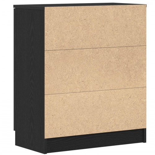 Skab Sort Eg 60x30x70 cm Konstrueret Træ