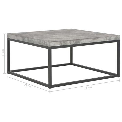 Sofabord 75 x 75 x 38 cm beton-look