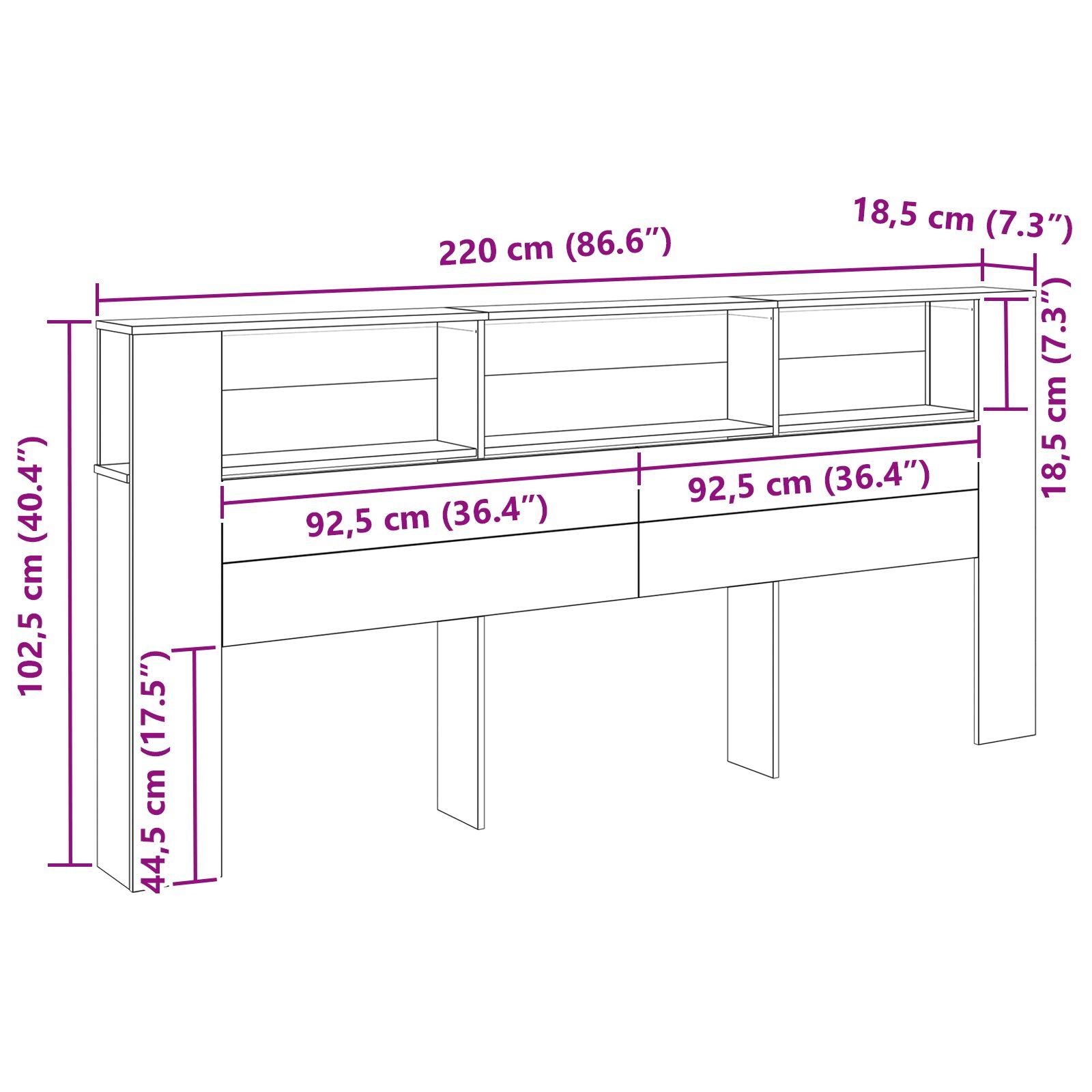 Hovedgærde Skab Gamle Træ 220x18,5x104,5 cm
