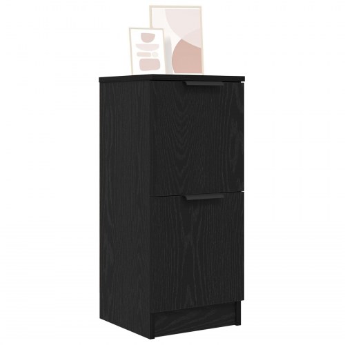 Sideboards 2 stk i Sort Eg, 30x30x70 cm, Lavet af konstrueret træ