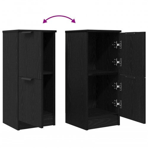 Sideboards 2 stk i Sort Eg, 30x30x70 cm, Lavet af konstrueret træ