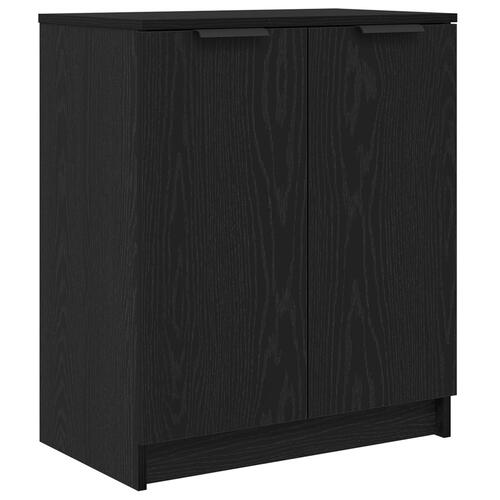 Skoskab Sort Eg 59x35x70 cm Konstrueret Træ
