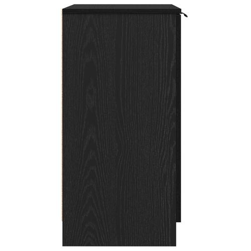 Skoskab Sort Eg 59x35x70 cm Konstrueret Træ