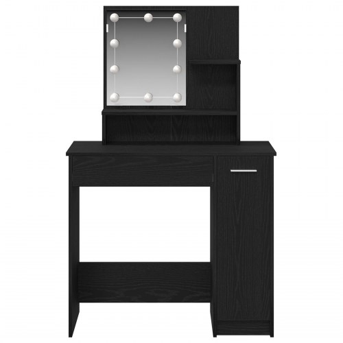 LED Makeupbord i Sort Eg - 86,5 x 35 x 136 cm