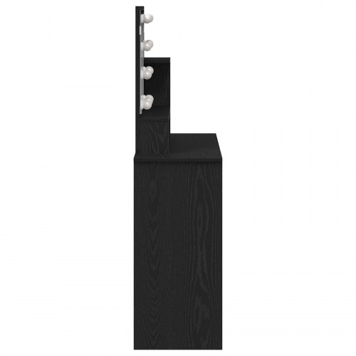 LED Makeupbord i Sort Eg - 86,5 x 35 x 136 cm