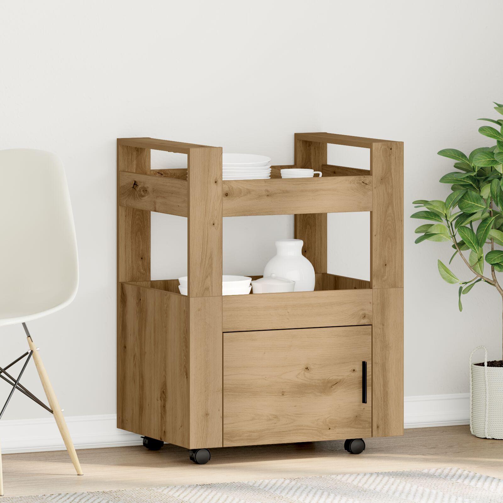 Køkkenvogn Artisan Eg 60x45x80 cm Konstrueret Træ