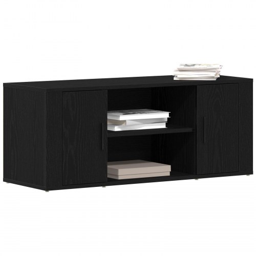 TV Skab Sort Eg 100x35x40 cm Konstrueret Træ