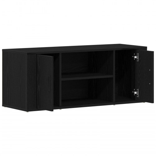 TV Skab Sort Eg 100x35x40 cm Konstrueret Træ