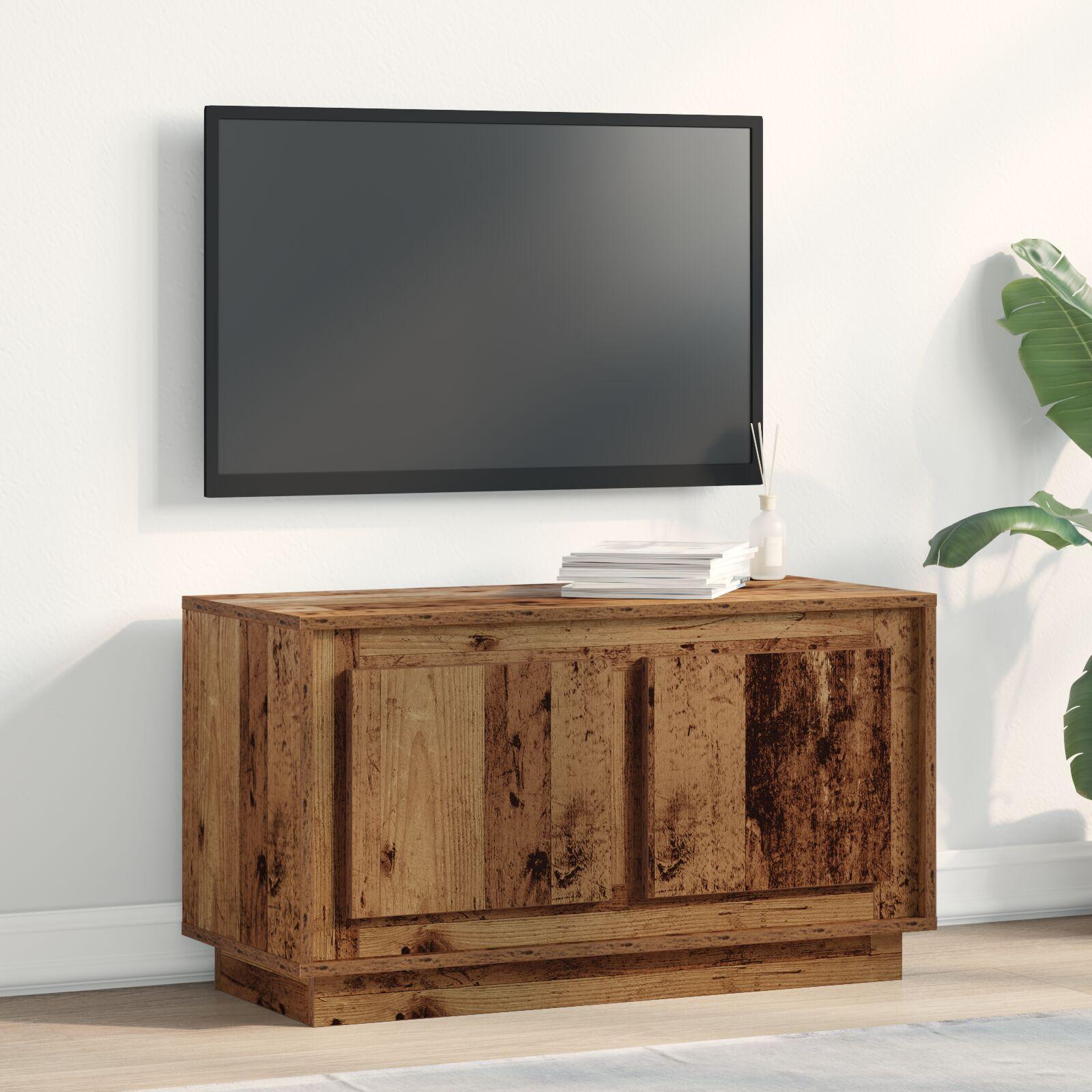 Tv-Skab Gammelt Træ 80 X 35 X 45 Cm Konstrueret Træ