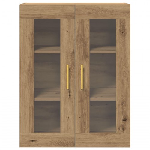 Vægmonteret Skab med Glasdøre Artisan Eg 69,5x34x90 cm