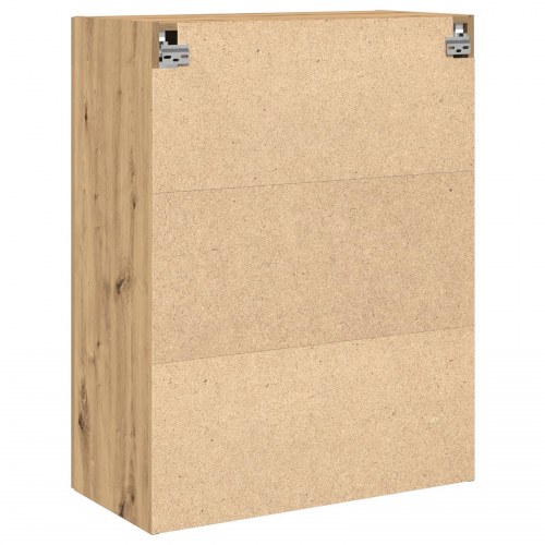 Vægmonteret Skab med Glasdøre Artisan Eg 69,5x34x90 cm