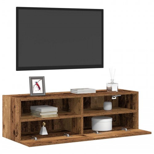 TV Vægskab Gamle Træ 100x30x30 cm Konstrueret Træ