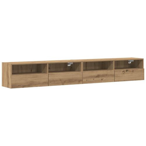 TV Vægskabe 2 stk Artisan Eg 100x30x30 cm Konstrueret træ