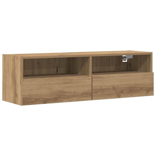 TV Vægskabe 2 stk Artisan Eg 100x30x30 cm Konstrueret træ