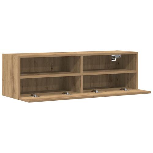 TV Vægskabe 2 stk Artisan Eg 100x30x30 cm Konstrueret træ