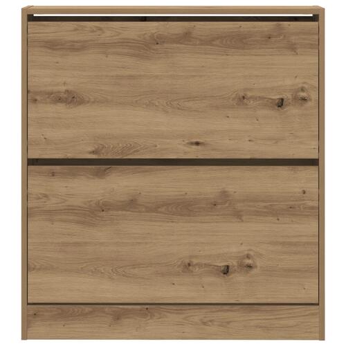Skoskab med flip-låge Røget eg 80x21x87,5 cm