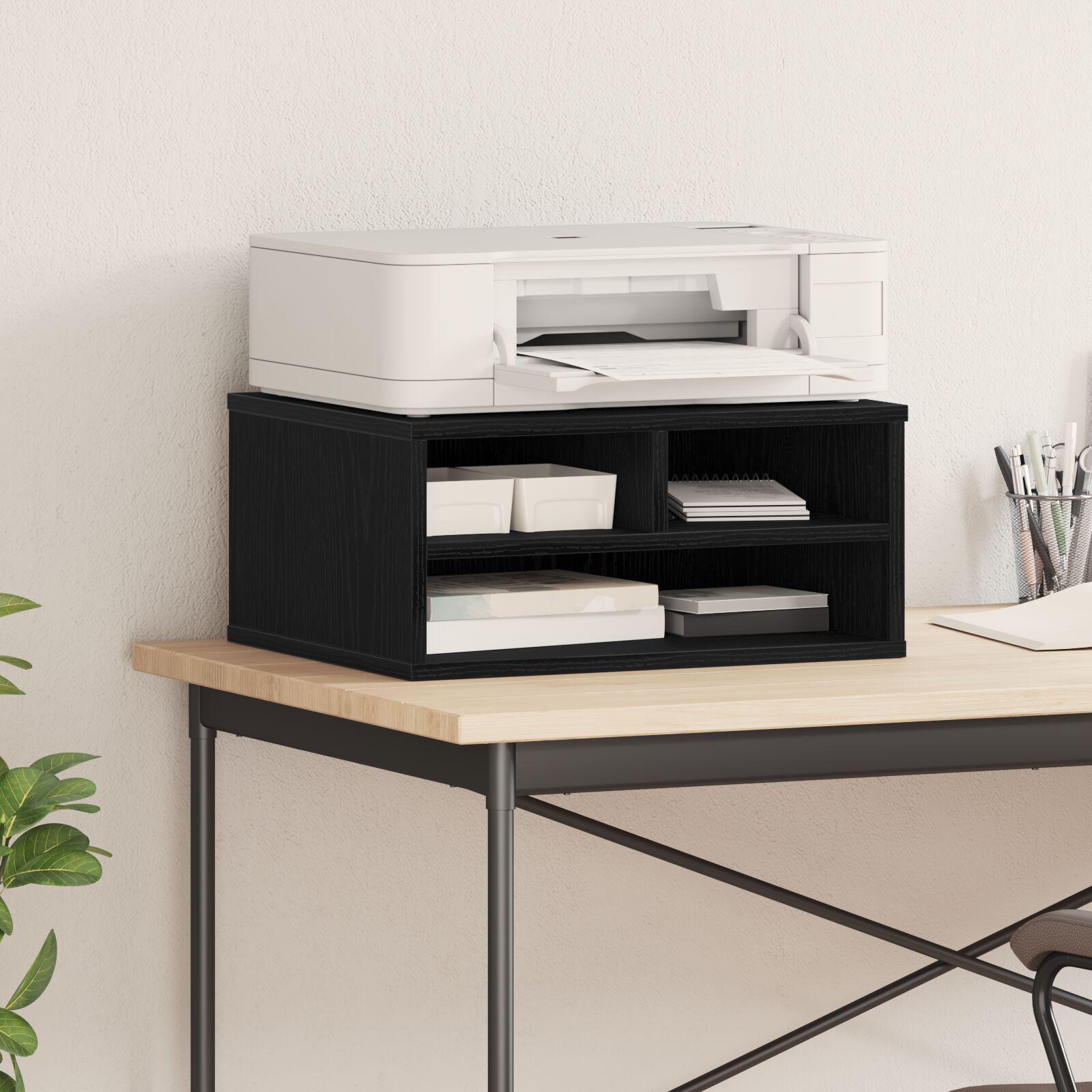 Printerstand Sort Eg 49x40x22,5 cm Konstrueret Træ