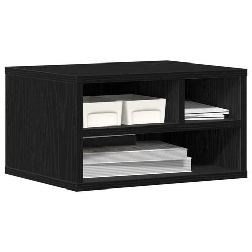 Printerstand Sort Eg 40x32x22,5 cm Ingeniørtræ
