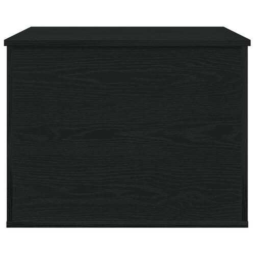 Opbevaringskasse med Låg Sort Eg 60x42x46 cm Fremstillet Træ