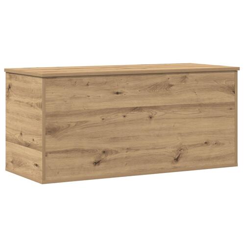 Opbevaringskasse med Låg Artisan Egetræ 100x42x46 cm Ingeniørtræ