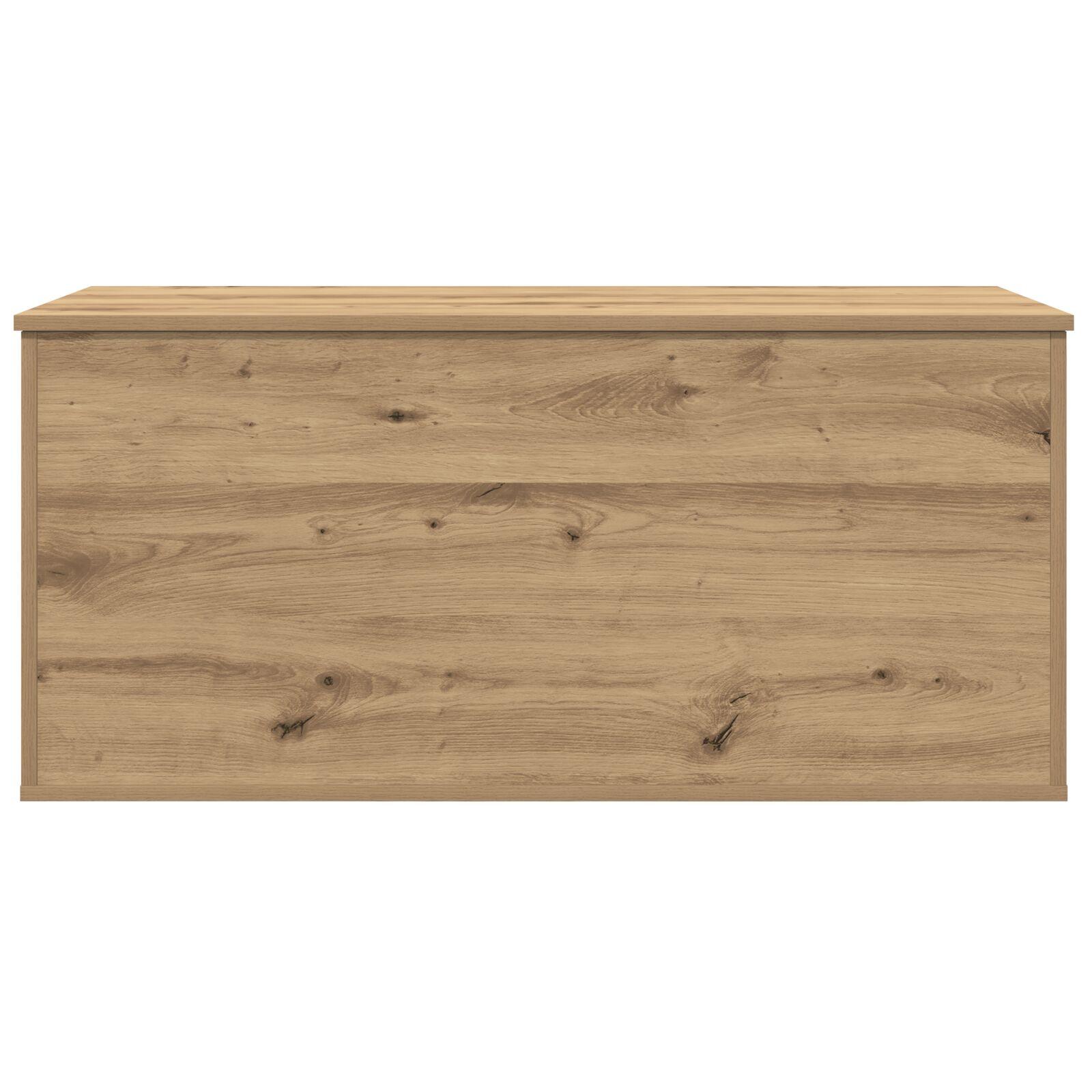 Opbevaringskasse med Låg Artisan Egetræ 100x42x46 cm Ingeniørtræ
