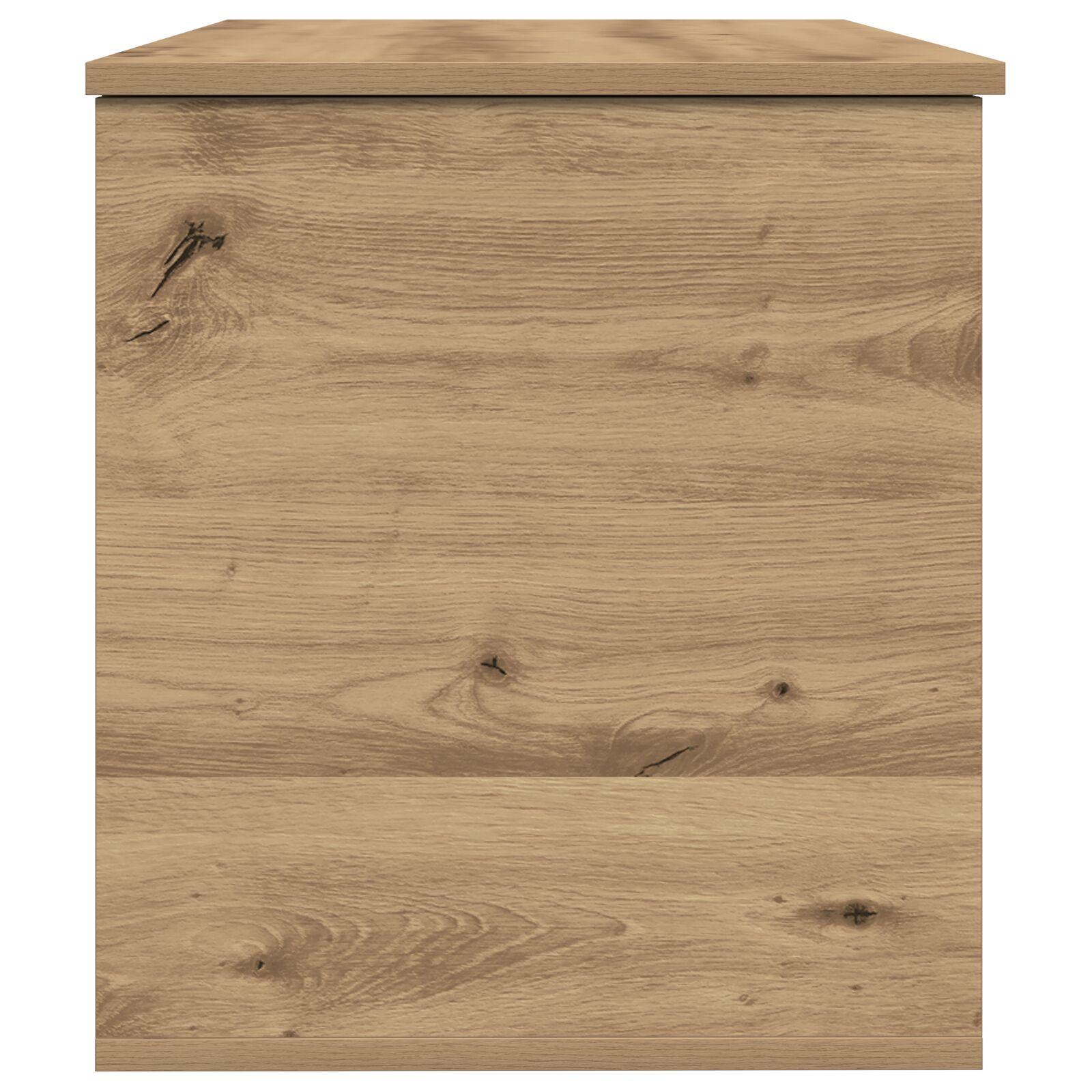 Opbevaringskasse med Låg Artisan Egetræ 100x42x46 cm Ingeniørtræ