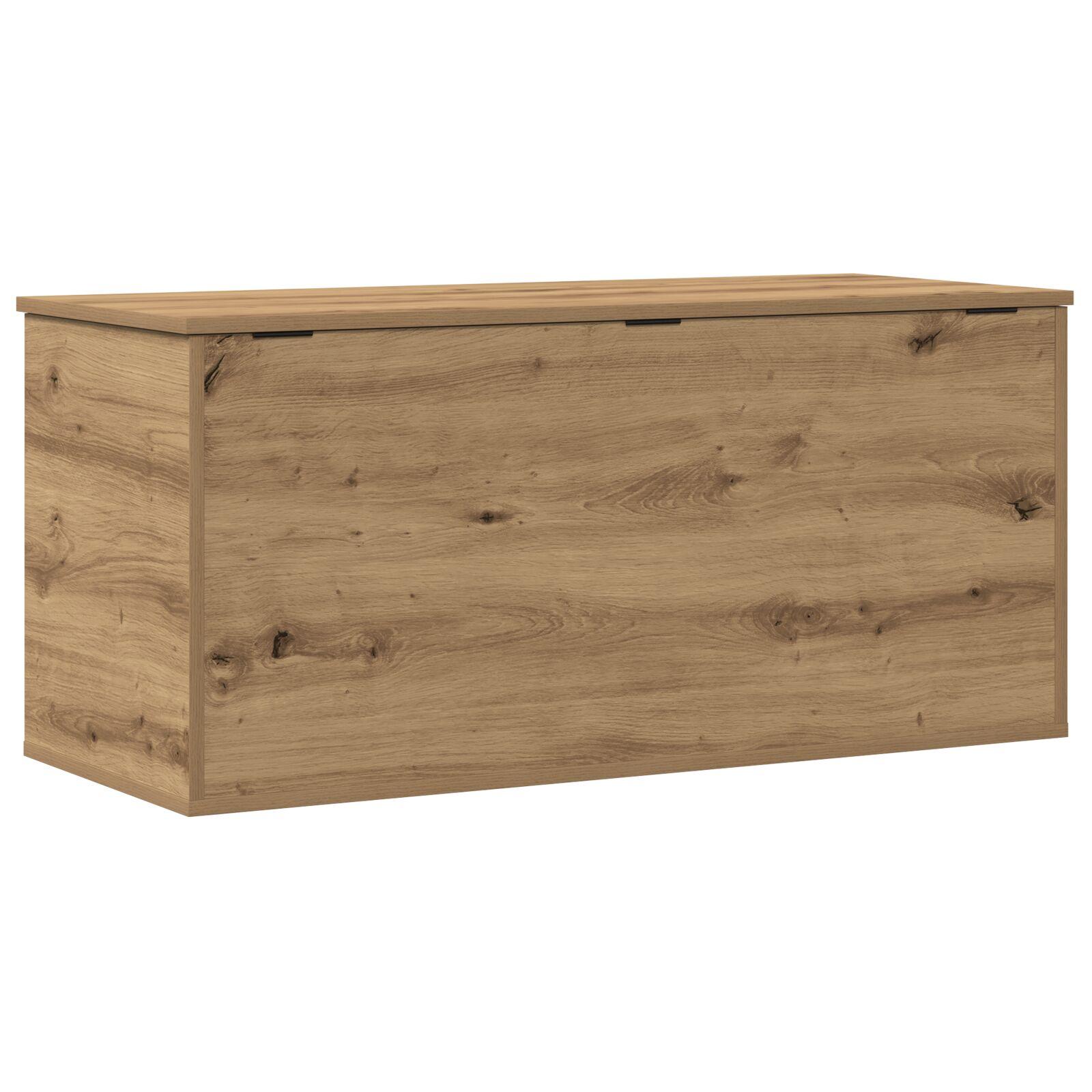Opbevaringskasse med Låg Artisan Egetræ 100x42x46 cm Ingeniørtræ