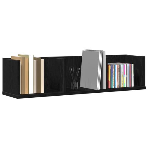 CD-hylde i sort eg 75x18x18 cm i konstrueret træ