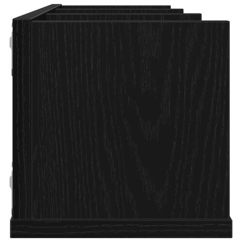 CD-hylde i sort eg 75x18x18 cm i konstrueret træ