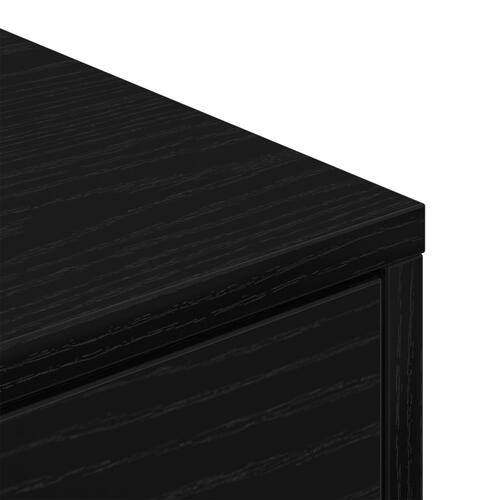 Skoskab i Sort Eg 60x35x84 cm Ingeniørtræ