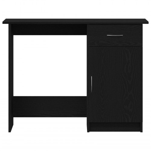 Skrivebord Sort Eg 100x50x76 cm Støbt Træ