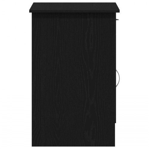 Skrivebord Sort Eg 100x50x76 cm Støbt Træ