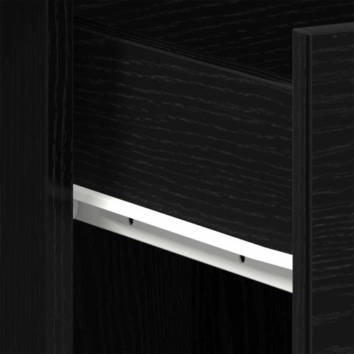 Skrivebord Sort Eg 100x50x76 cm Støbt Træ