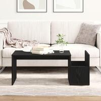 Kaffebord Sort Eg 90x45x35 cm Ingeniørtræ