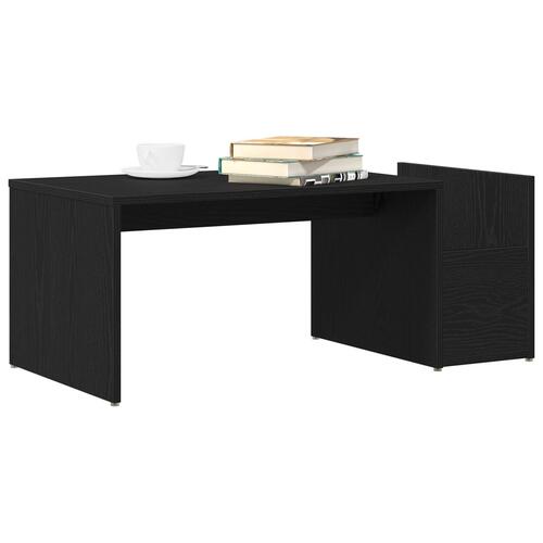 Kaffebord Sort Eg 90x45x35 cm Ingeniørtræ