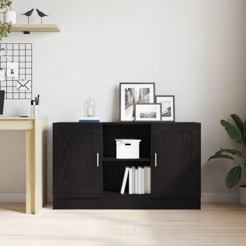 Skab i sort eg 120x30,5x70 cm lavet af konstrueret træ