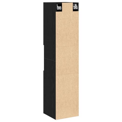 Badeværelse Vægskab i Sort Eg 30x30x130 cm lavet af konstrueret træ