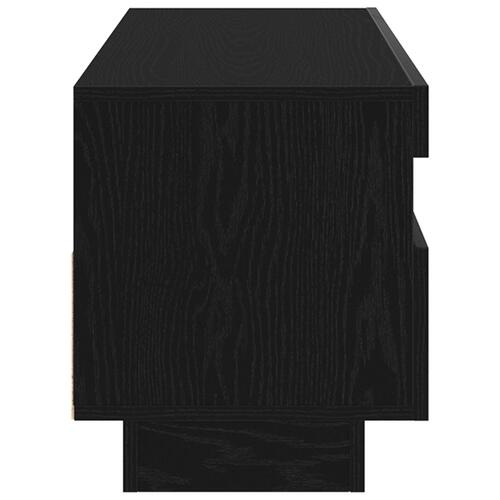 TV-skab med LED-lys - Sort eg 80x35x40 cm - Konstrueret træ