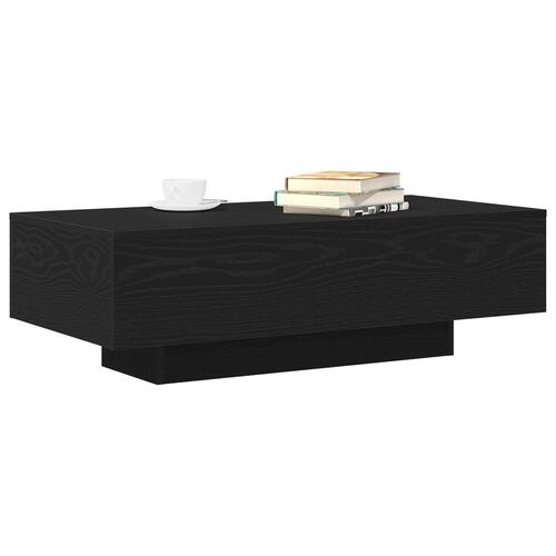 Sofabord Sort Eg 100x30x36,5 cm Konstrueret træ