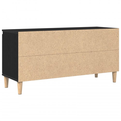 TV Skab med Træben Sort Eg 102x35x50 cm