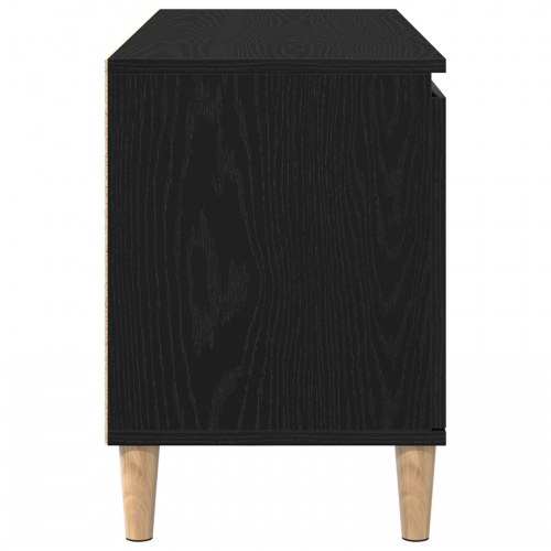 TV Skab med Træben Sort Eg 102x35x50 cm