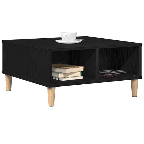 Kaffebord Sort Eg 60x60x30 cm Ingeniørtræ