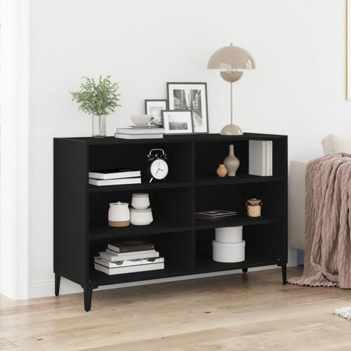Skænk Sort Eg 103,5x35x70 cm lavet af træ