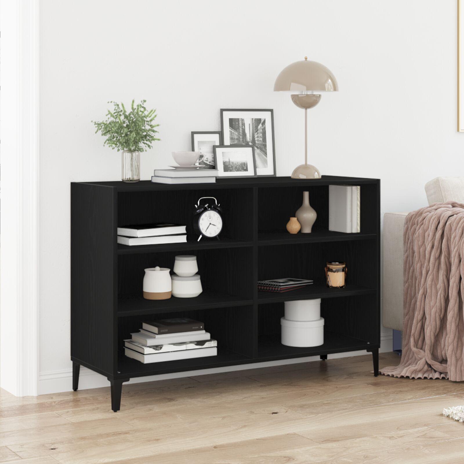 Skænk Sort Eg 103,5x35x70 cm lavet af træ