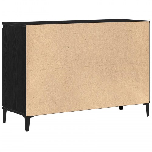 Sideboard Sort Egetræ 104x35x70 cm Tekniktræ