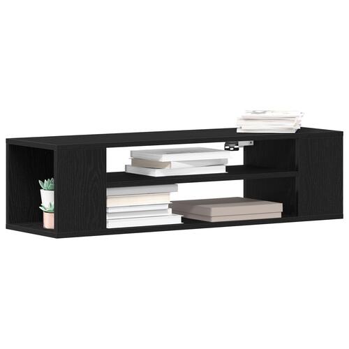 Væghængt TV-skab i Sort Eg 100x30x26,5 cm