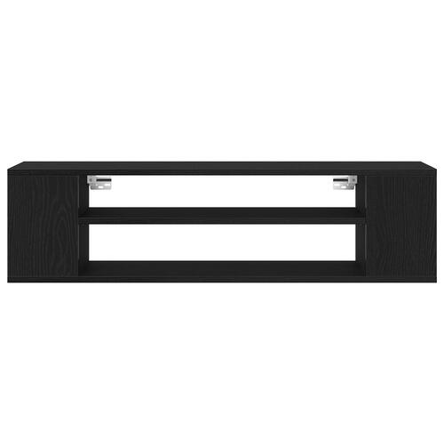Væghængt TV-skab i Sort Eg 100x30x26,5 cm